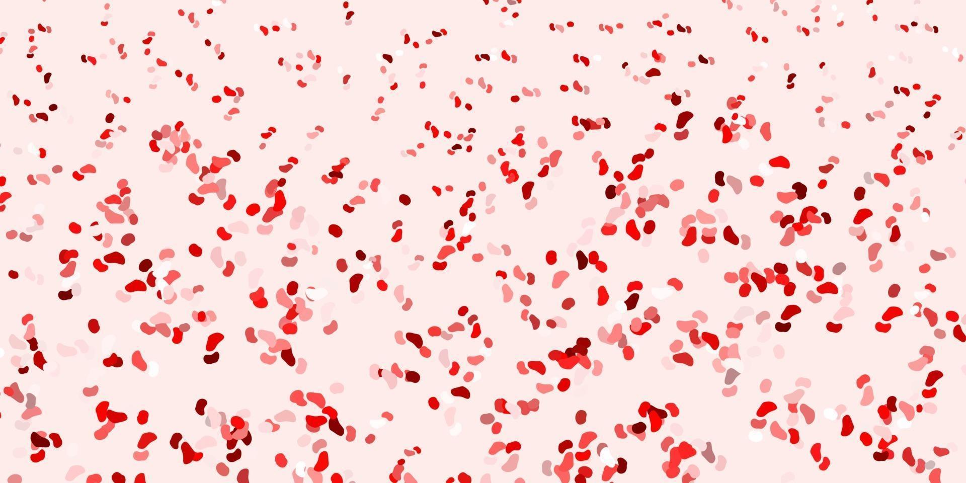 Light red, yellow vector background with random forms.