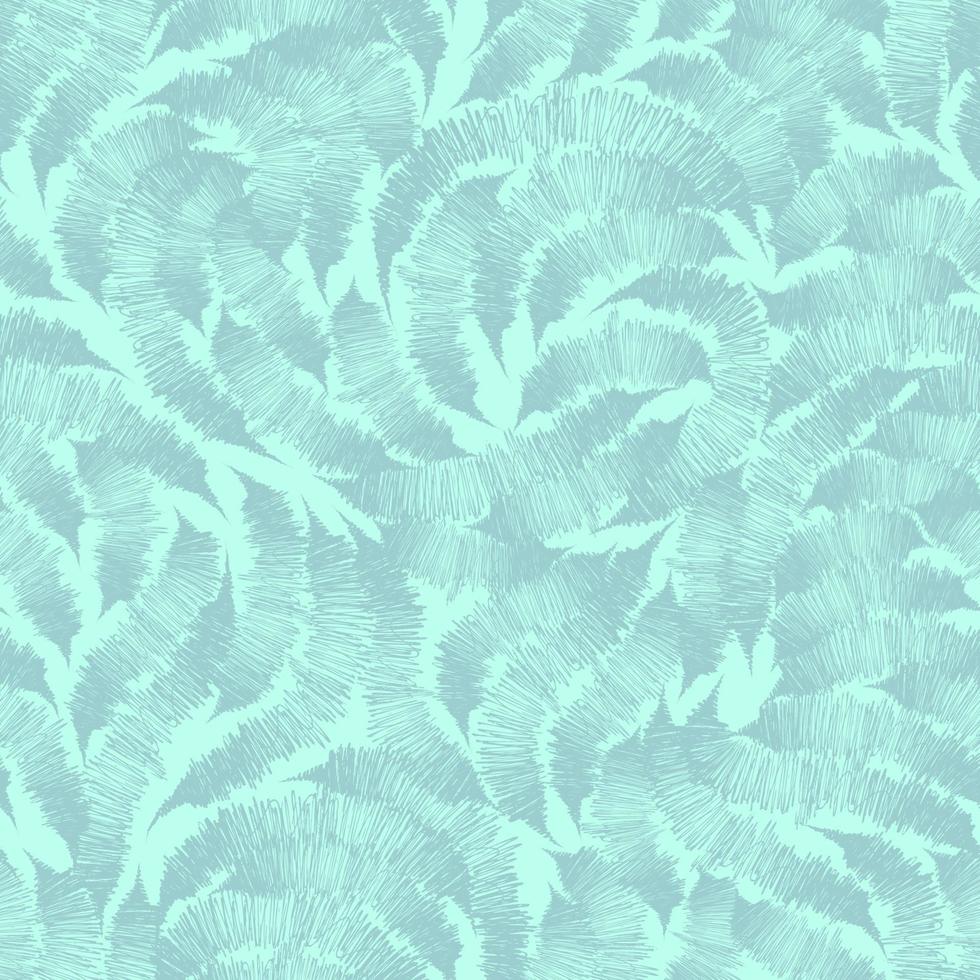 Seamless turquoise texture from randomly drawn lines by the handle. Pattern for curtain fabrics or packaging vector