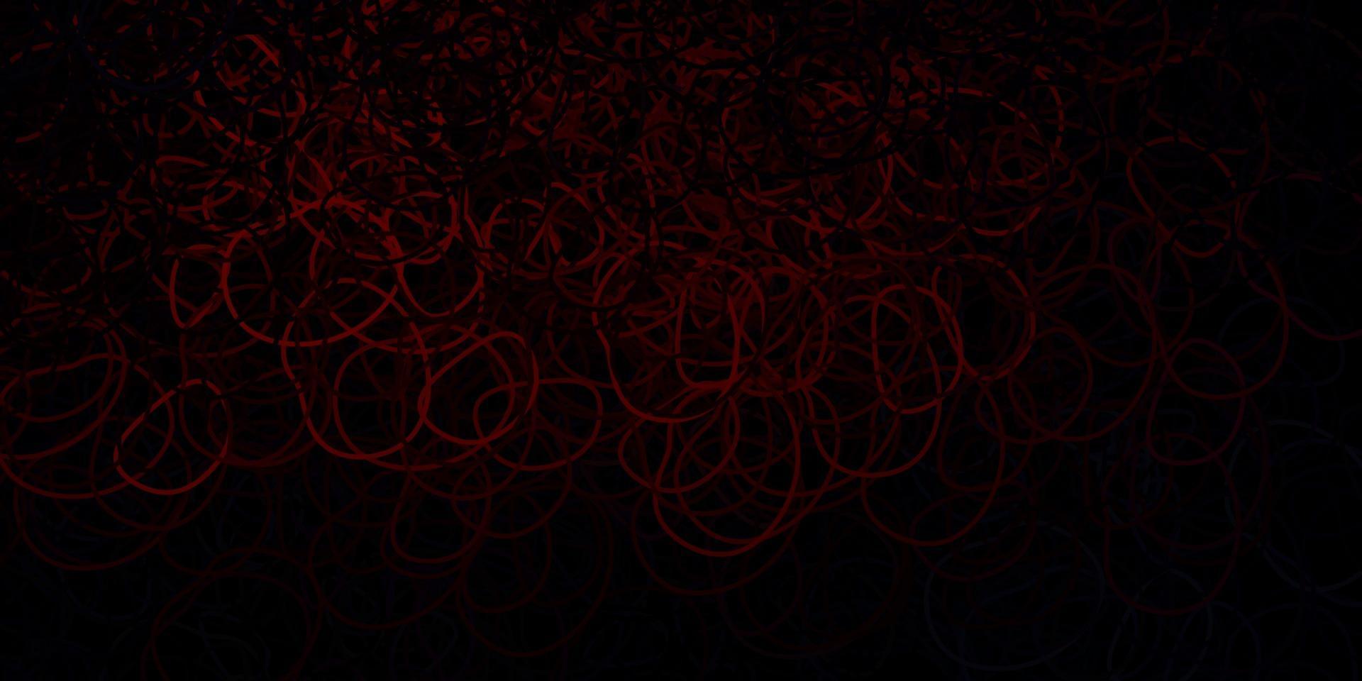 Dark red, yellow vector pattern with abstract shapes.