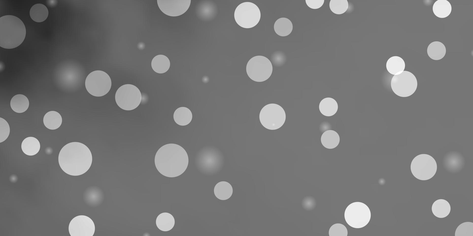 Light Gray vector backdrop with circles, stars.
