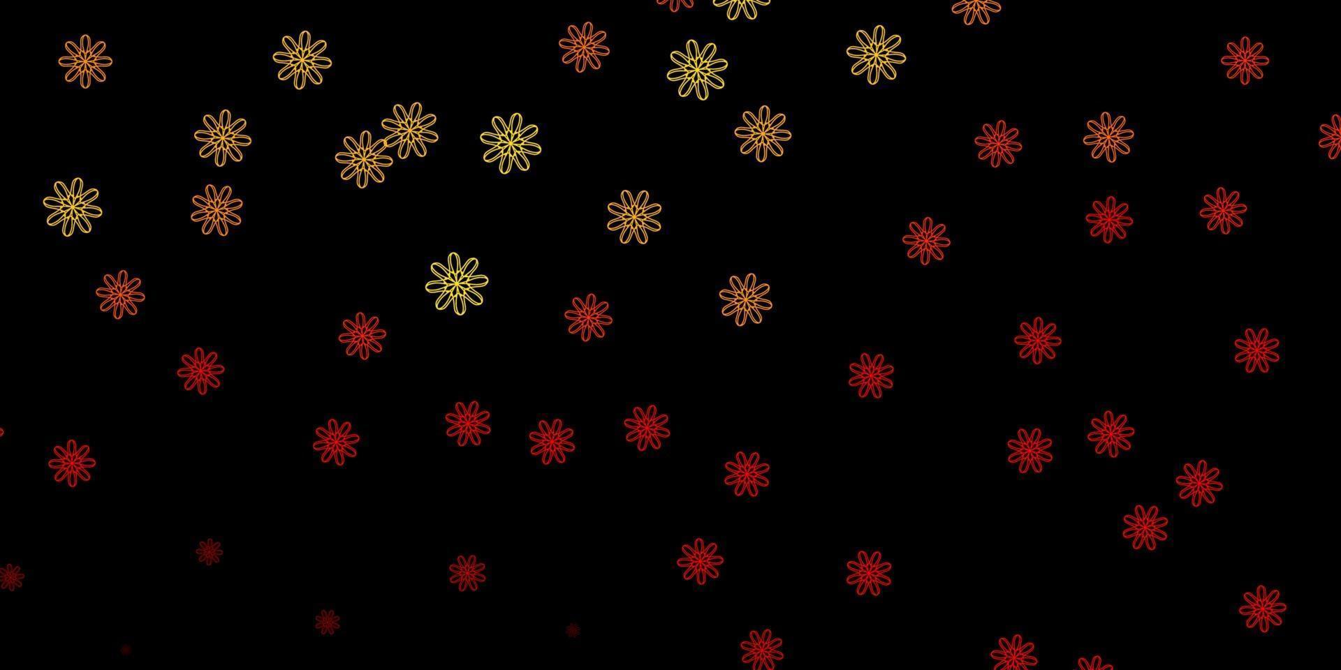 Dark Red, Yellow vector template with abstract forms.