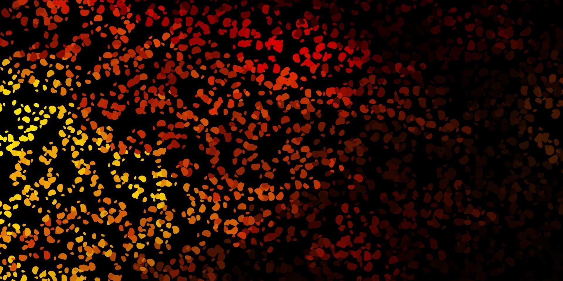 Dark yellow vector background with random forms.