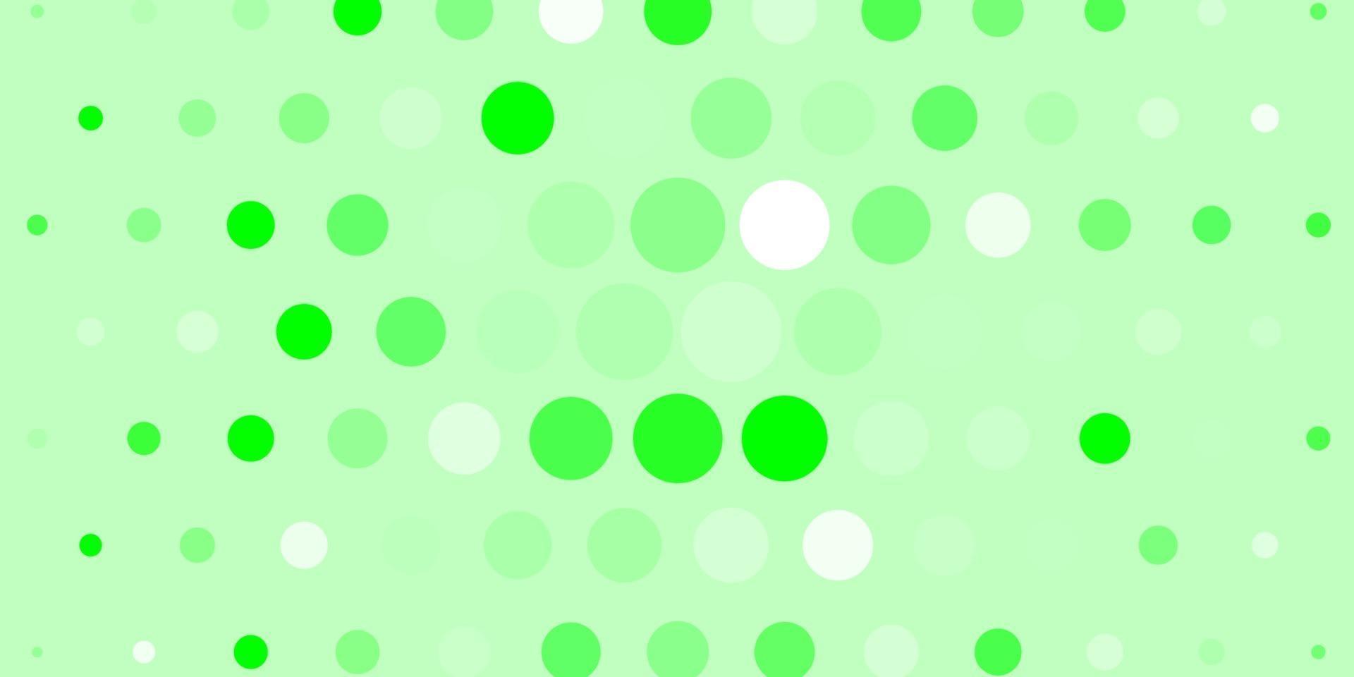 Light Green vector texture with circles.