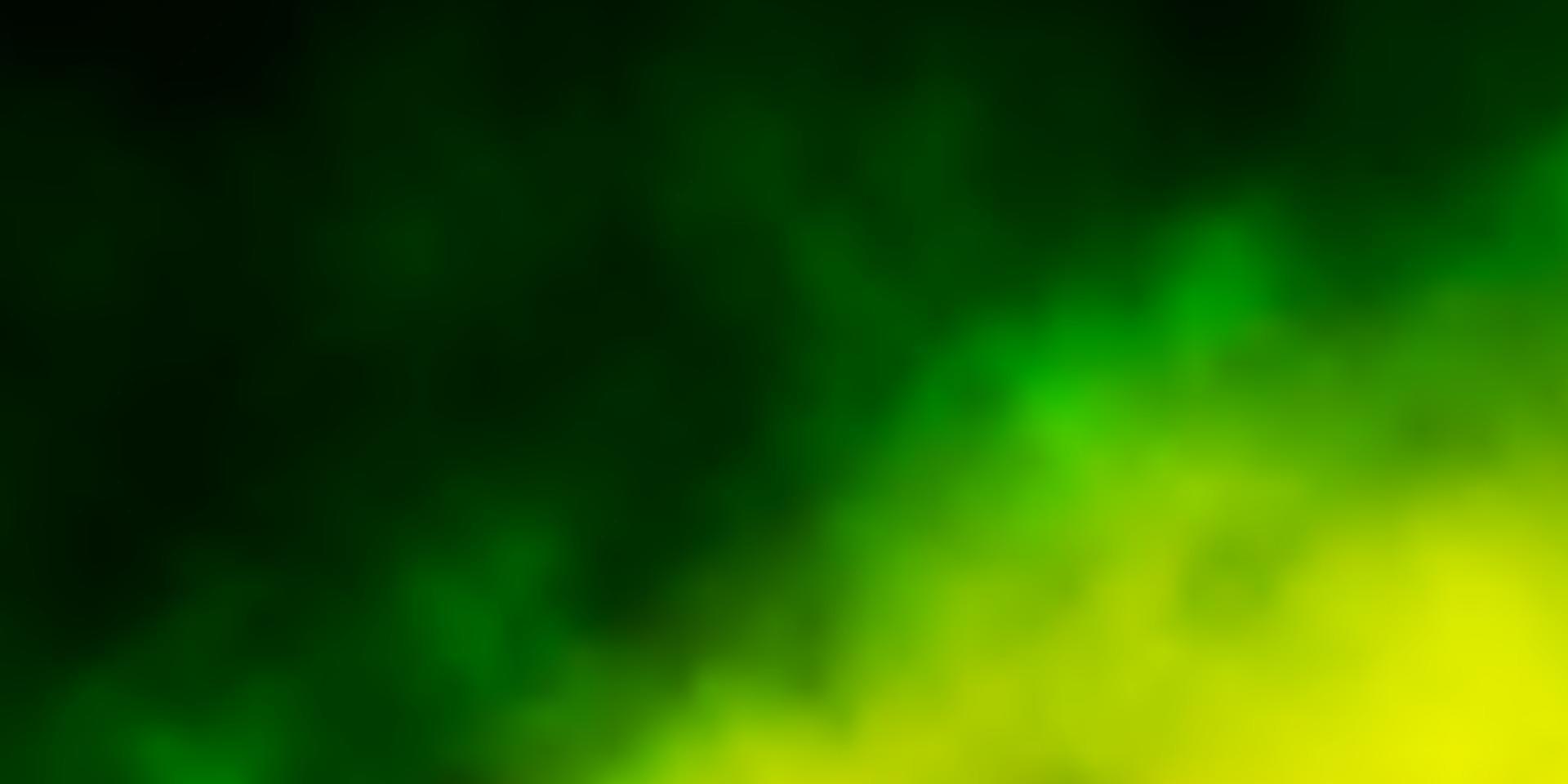 Dark Green, Red vector backdrop with cumulus.
