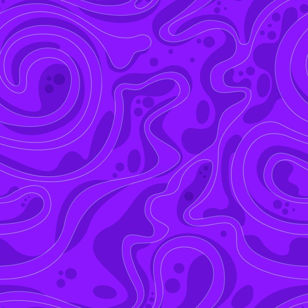 textura de vector brillante de color violeta de formas redondeadas suaves de líneas y espirales. patrón sin costuras para decorar tela o papel de regalo