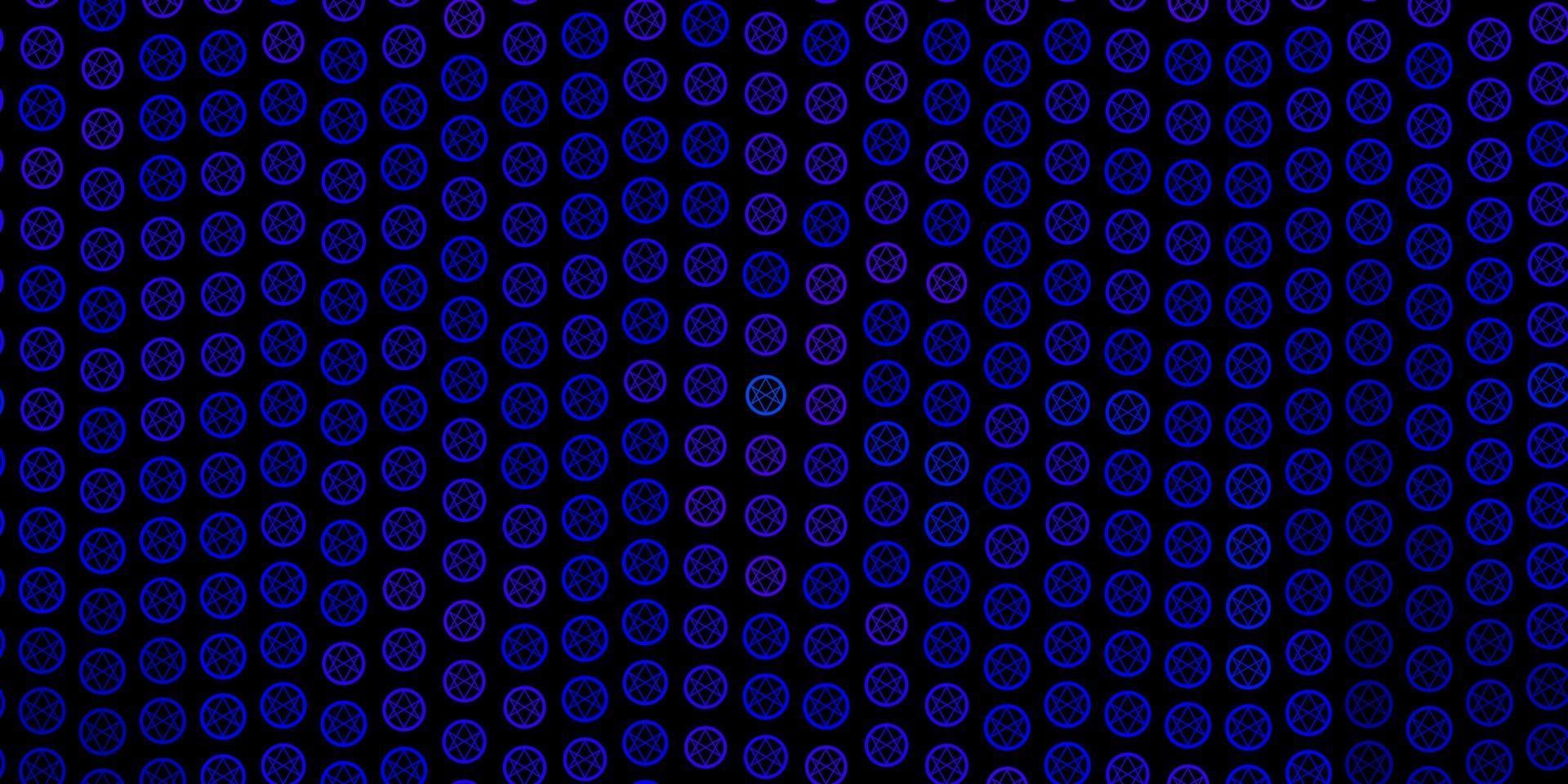 Dark BLUE vector pattern with magic elements. 2194364 Vector Art at ...