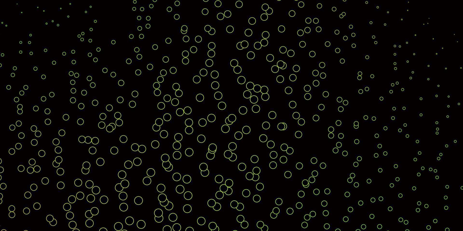 Fondo de vector verde oscuro, amarillo con puntos.