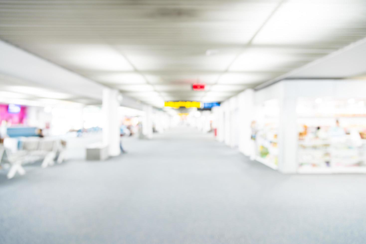 Abstract blur airport interior background photo