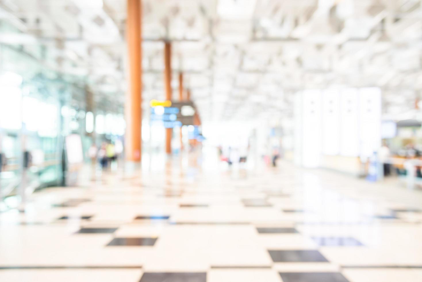 Abstract blur airport interior background photo