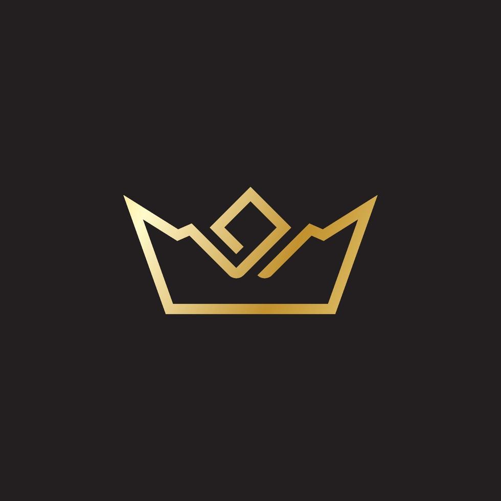 Crown Concept Logo Design Template vector