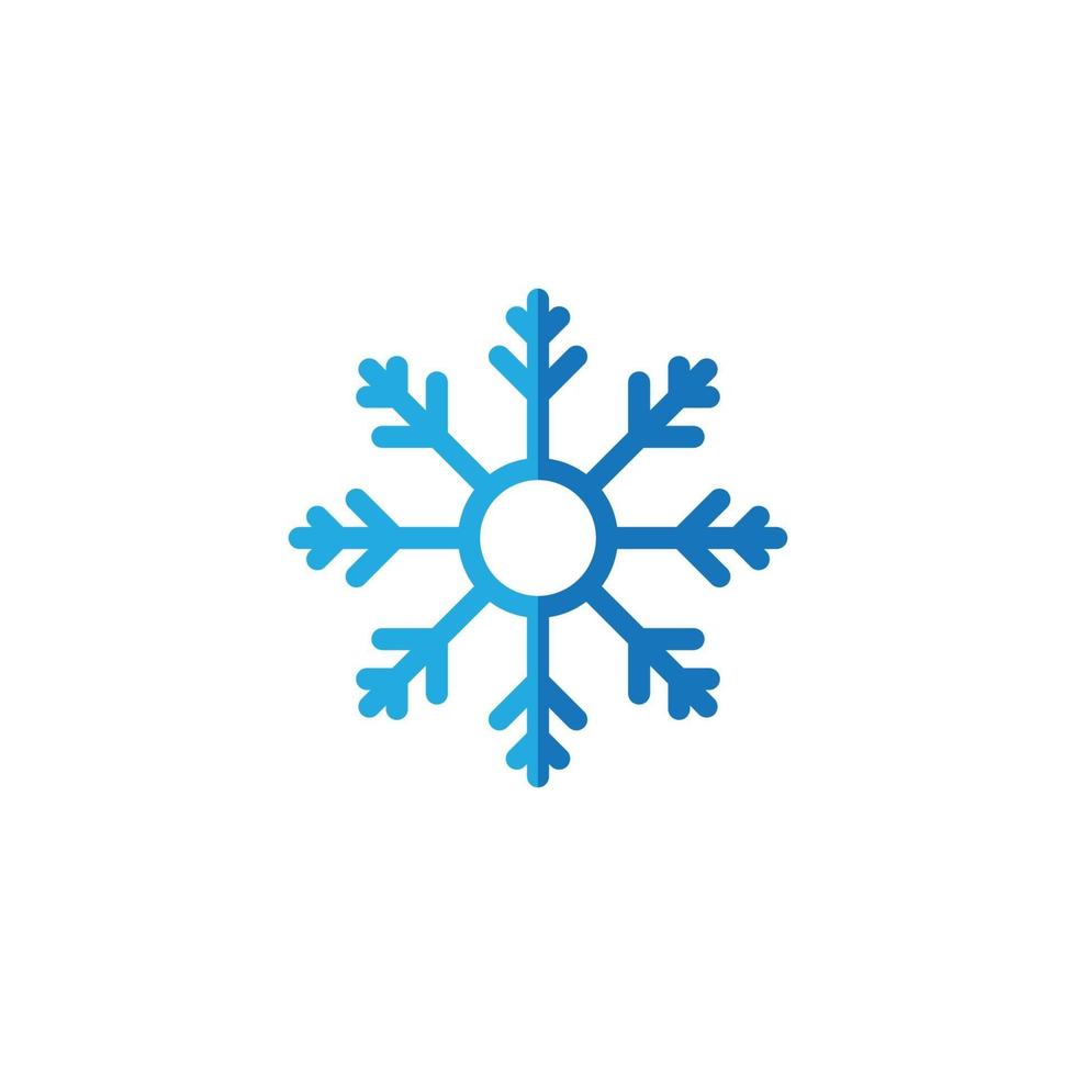 icono de signo de copo de nieve, ilustración vectorial vector