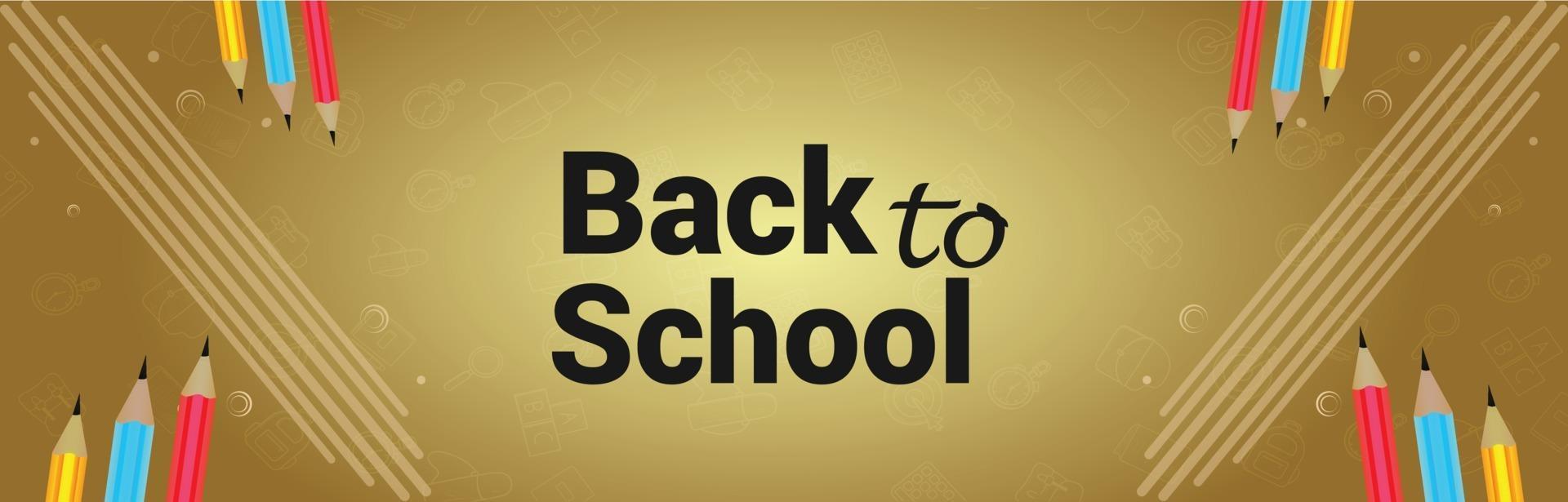 Back to school background and banner vector