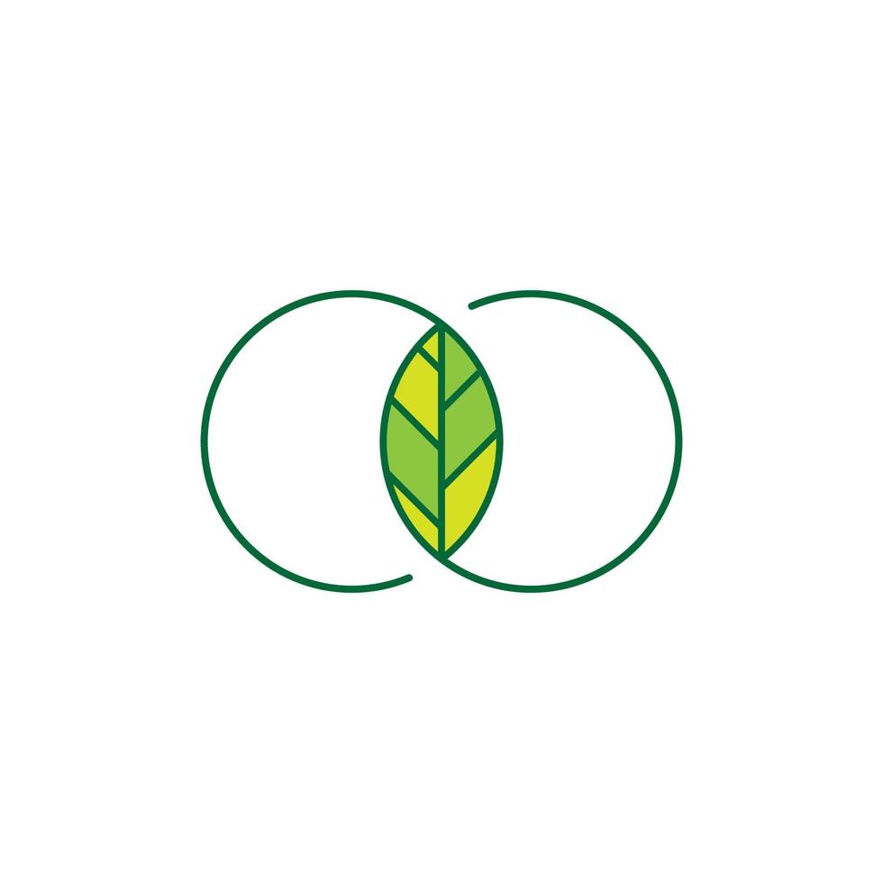 logotipo de la hoja de la naturaleza, plantilla de diseño vectorial vector