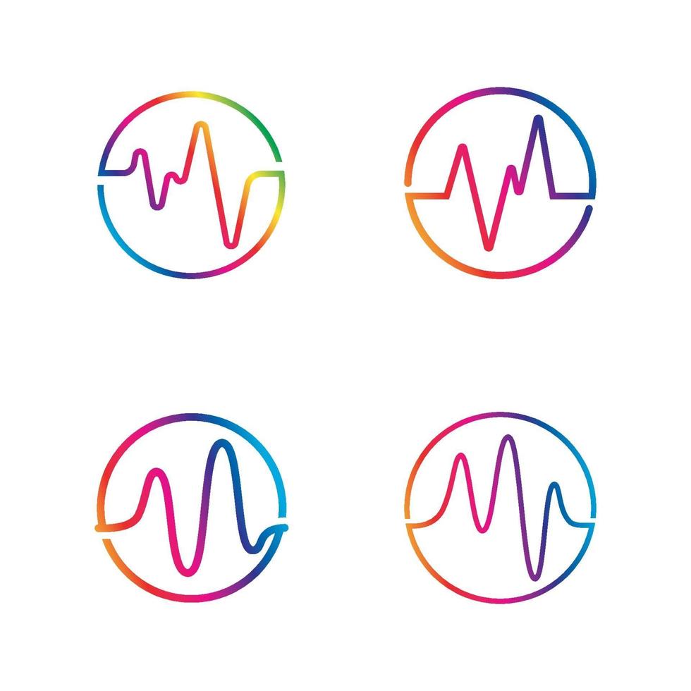 sound wave vector icon template