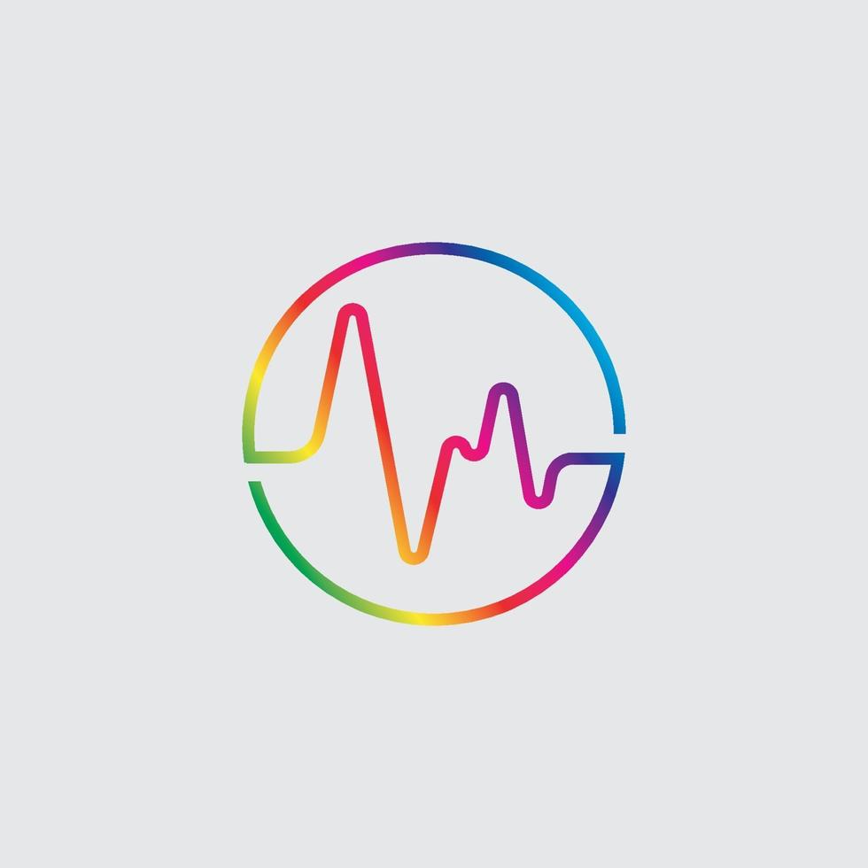 sound wave vector icon template