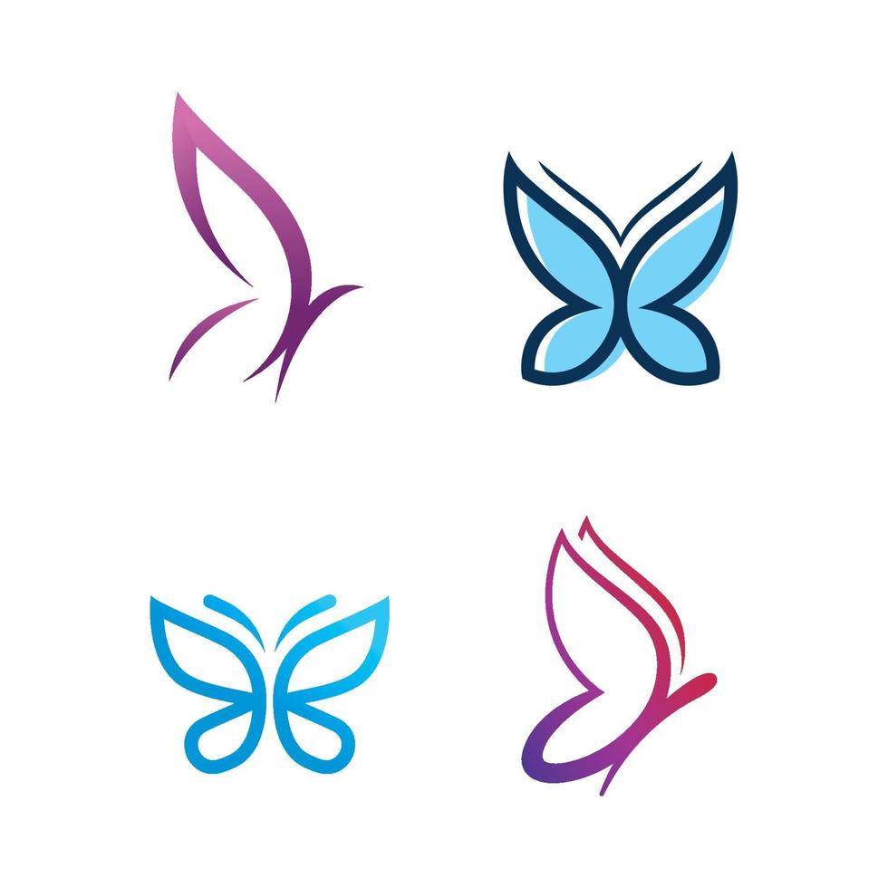 Butterfly logo design templates 2194965 Vector Art at Vecteezy