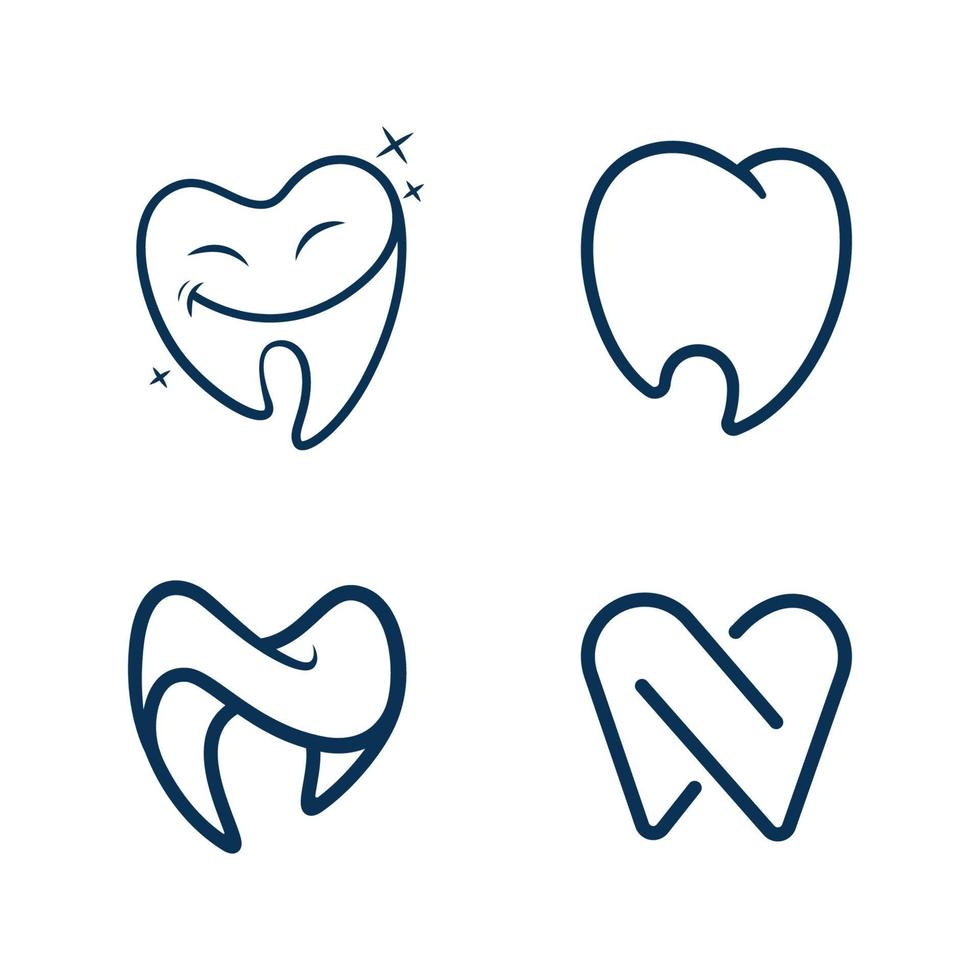 vector logo de clínica dental e icono médico