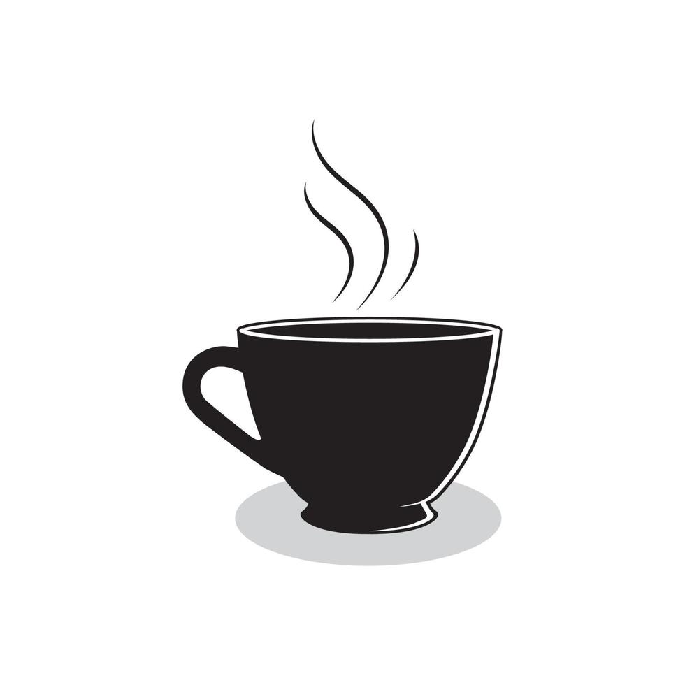 hot coffee cup  icon on white background vector