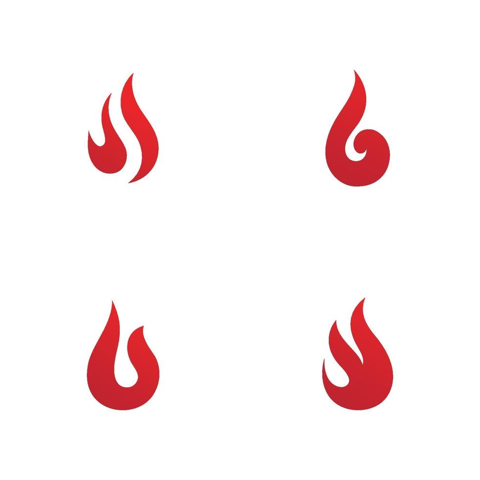 Icono de vector de logotipo de llama de fuego, icono de diseño de ilustración