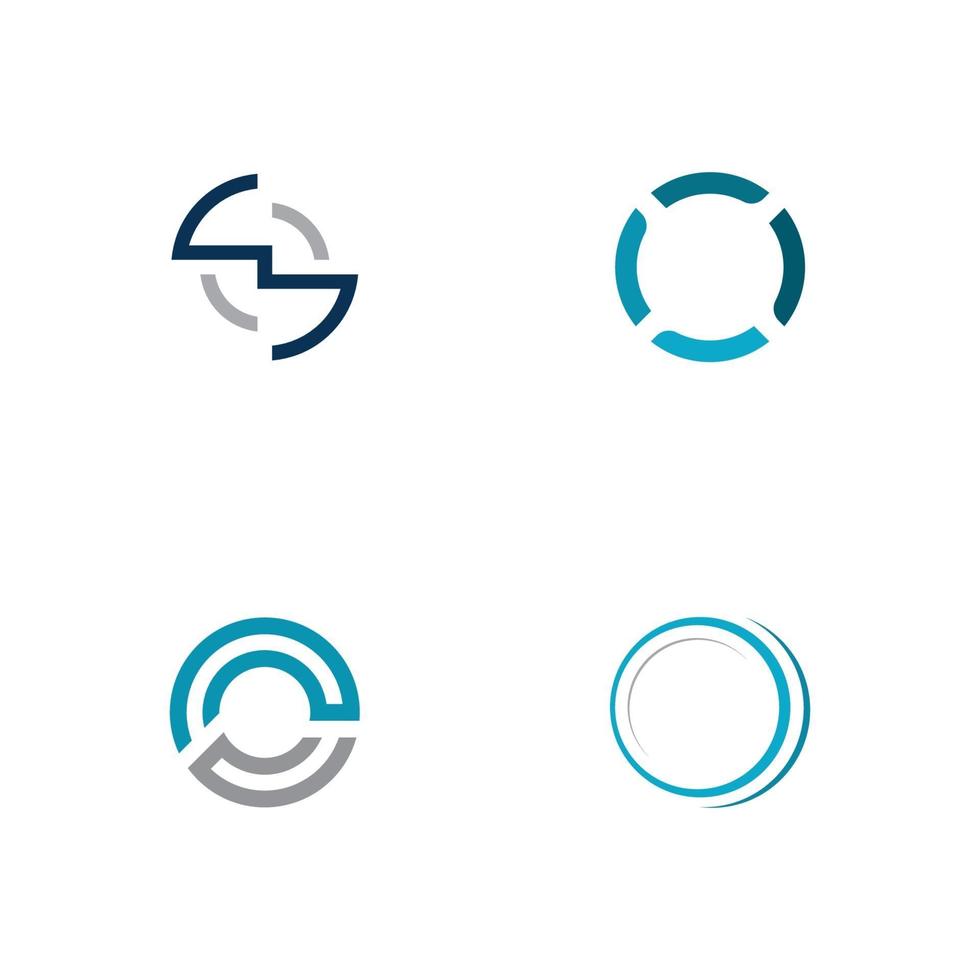 círculo logo vector y diseño de icono