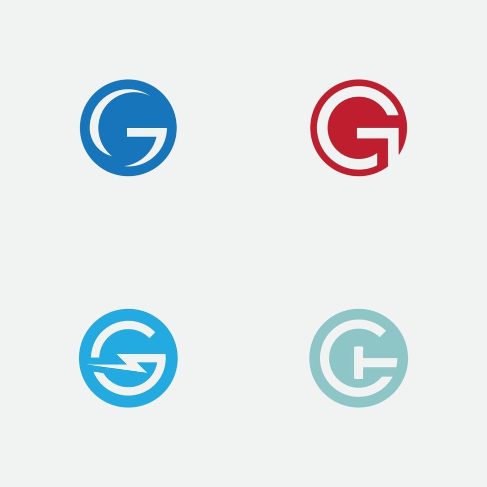 initials G logo icon Vector  design template