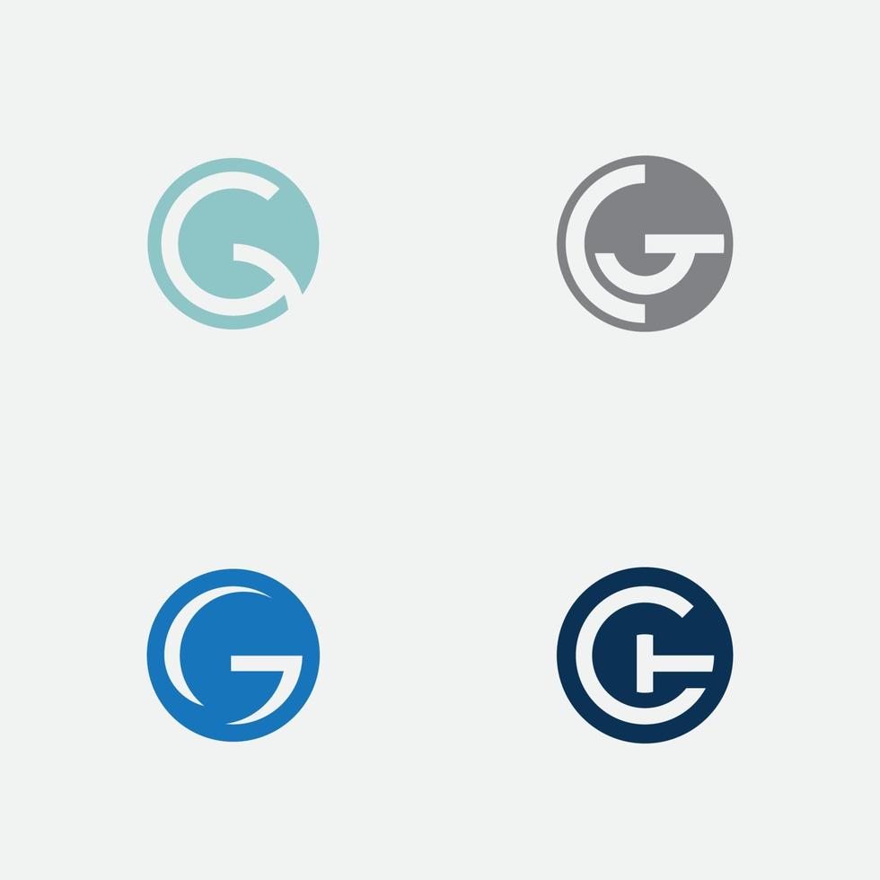 initials G logo icon Vector  design template