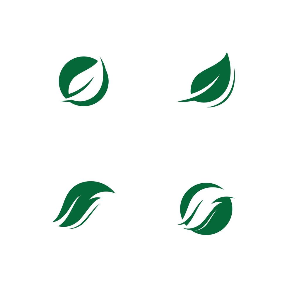 green leaf logo ecology nature vector icon