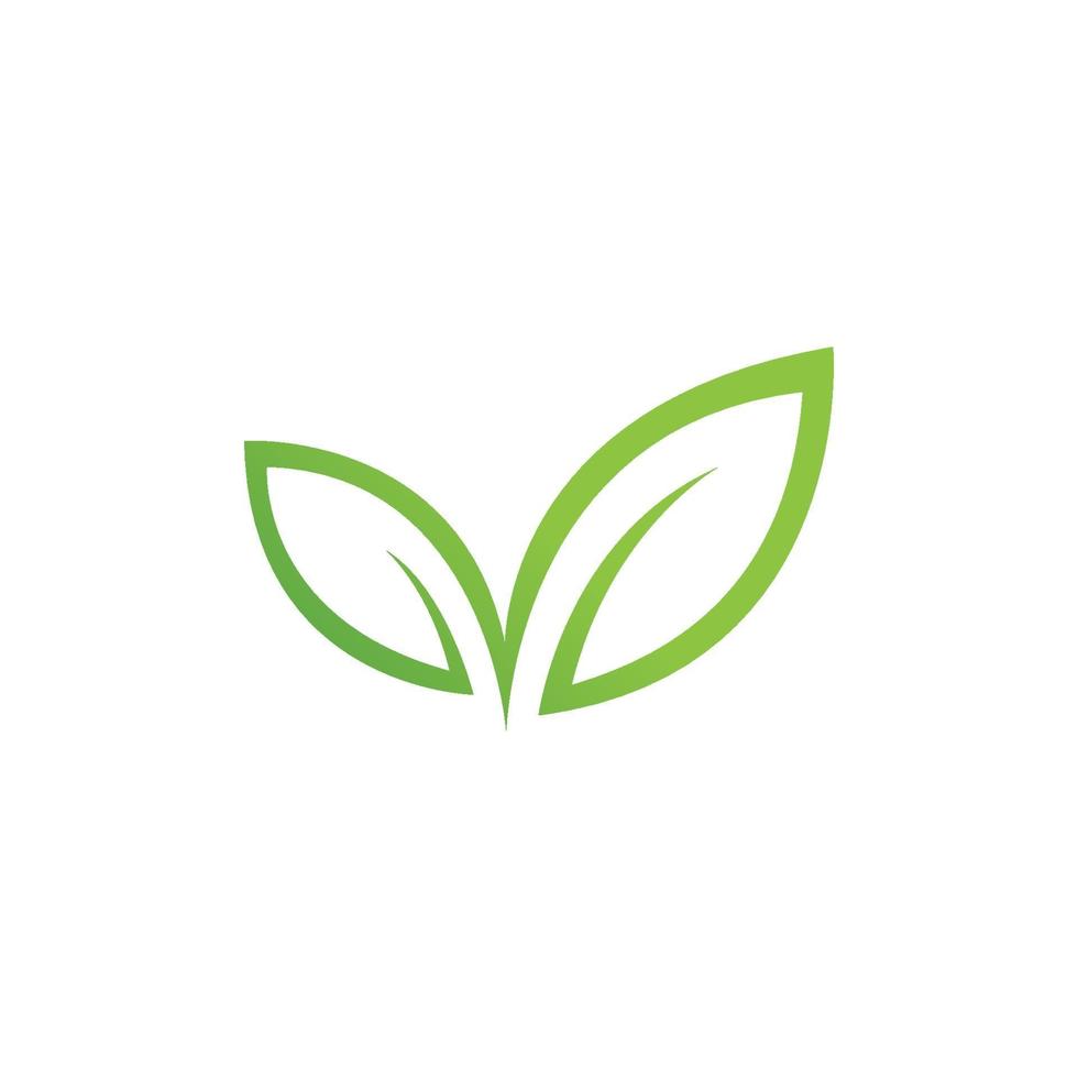 green leaf logo ecology nature vector icon