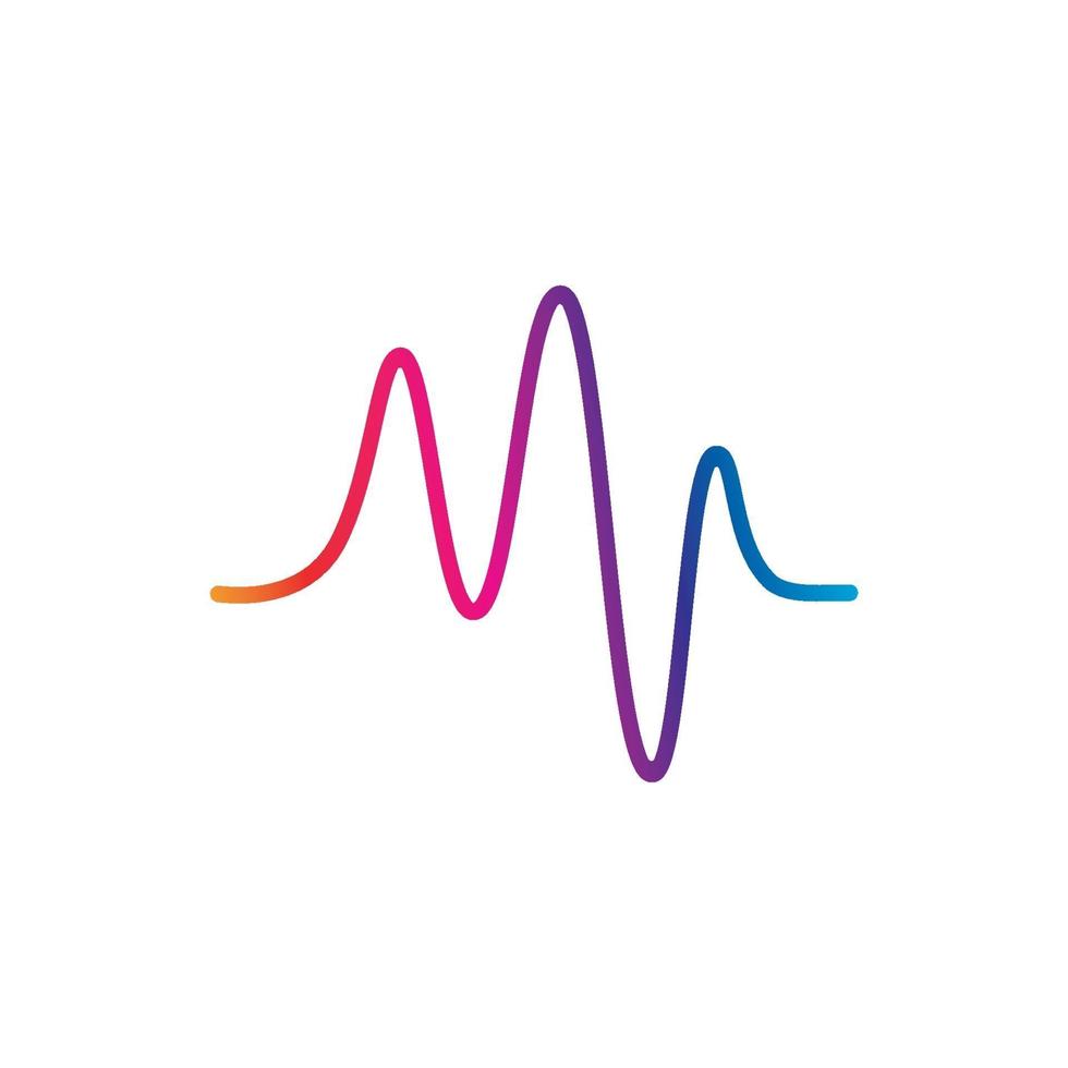 sound wave vector icon template