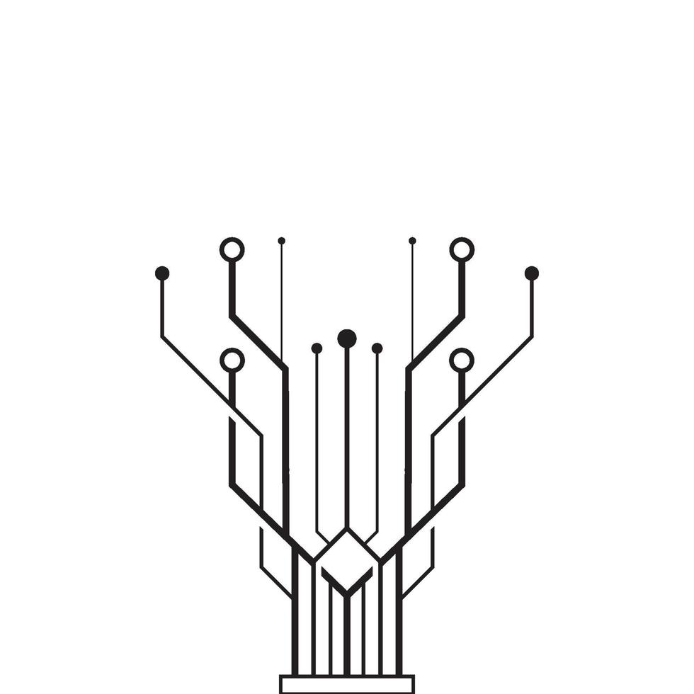 Circuit illustration design vector symbol logo technology