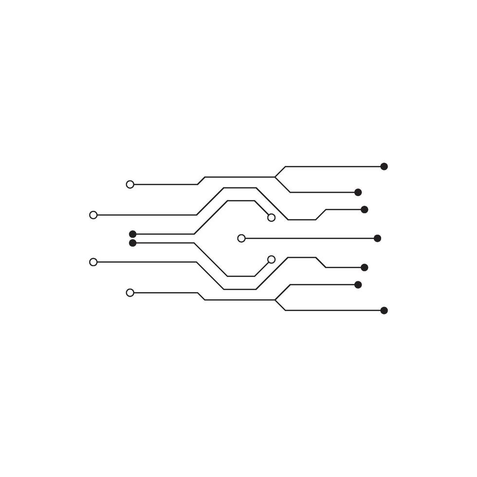 circuito, ilustración, diseño, vector, símbolo, logotipo, tecnología vector