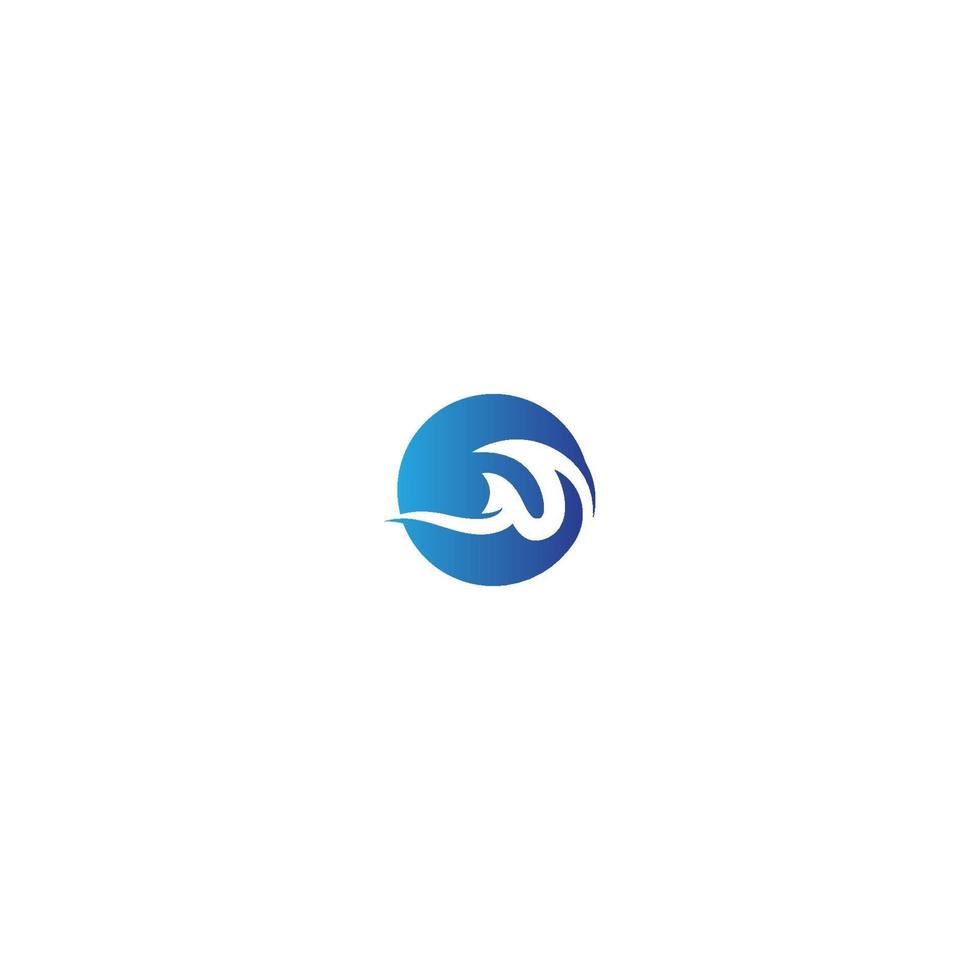 Water Wave symbol and icon Logo Template vector