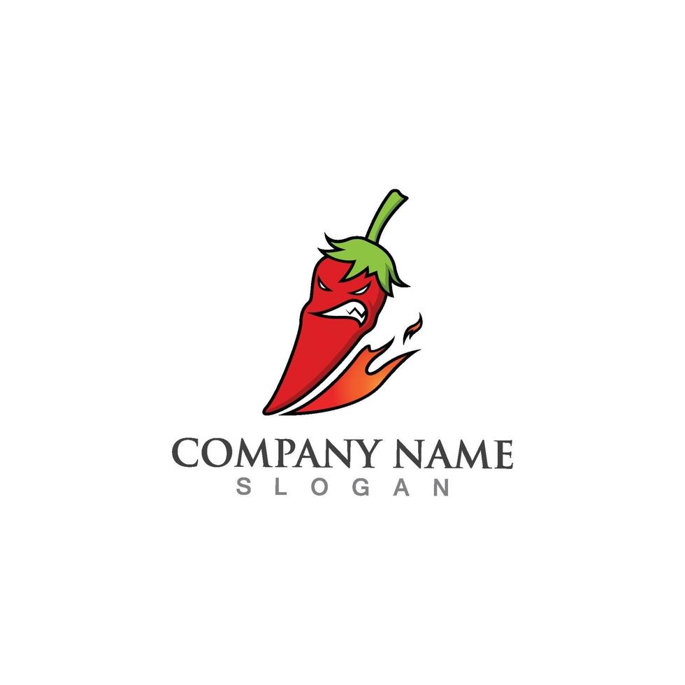 Chili brand and logo template vector