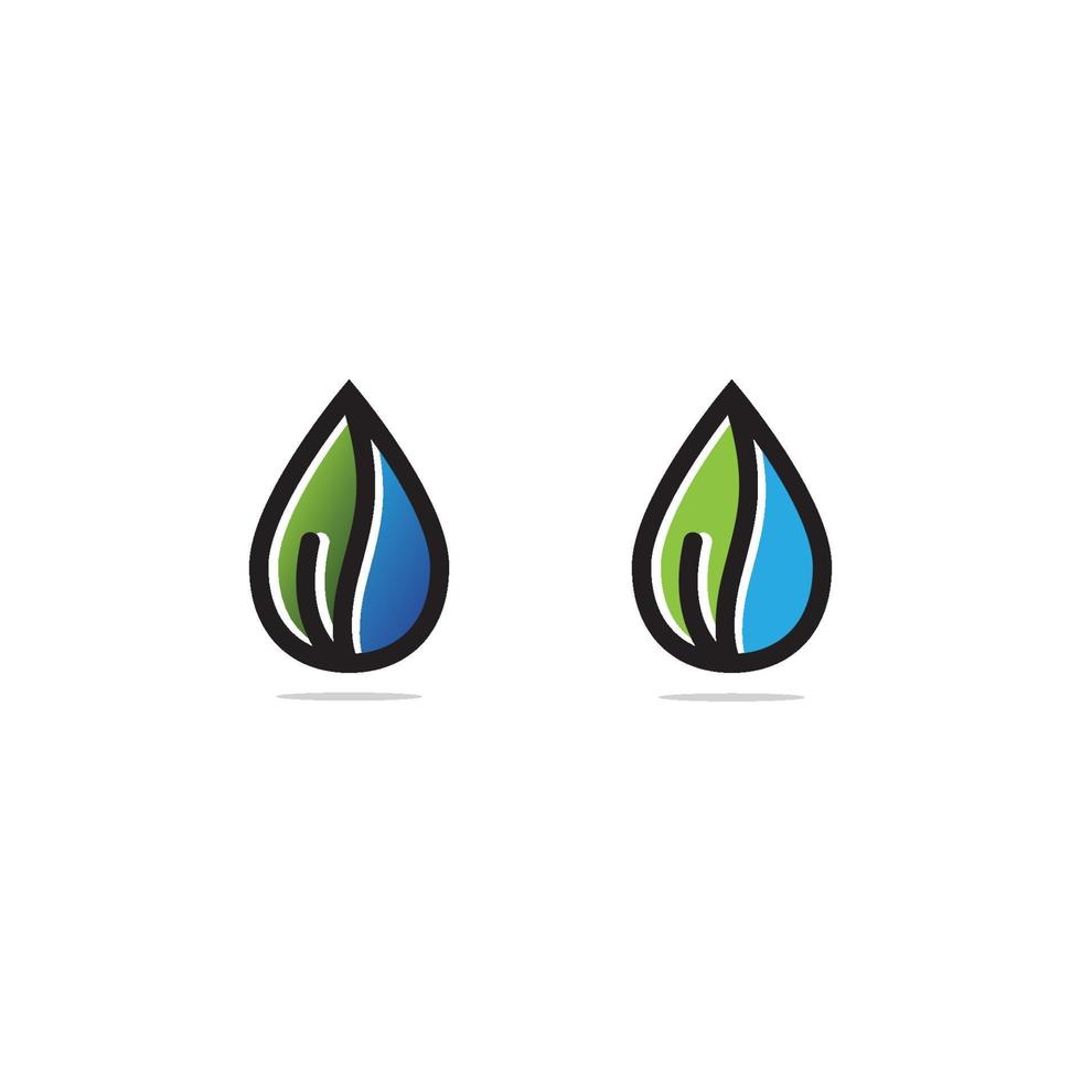 Diseño de ilustración de vector de plantilla de logotipo de gota de agua