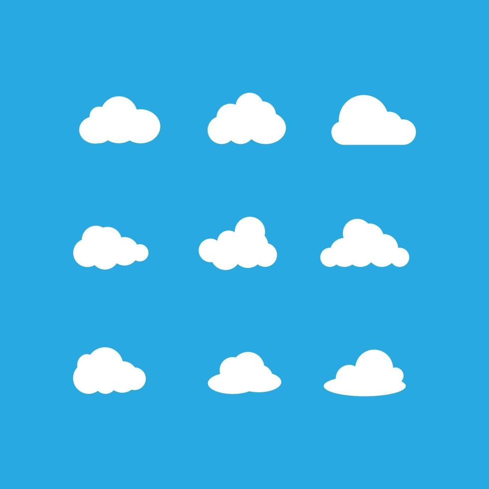 vector de nube, vector de diseño de plantilla de logotipo