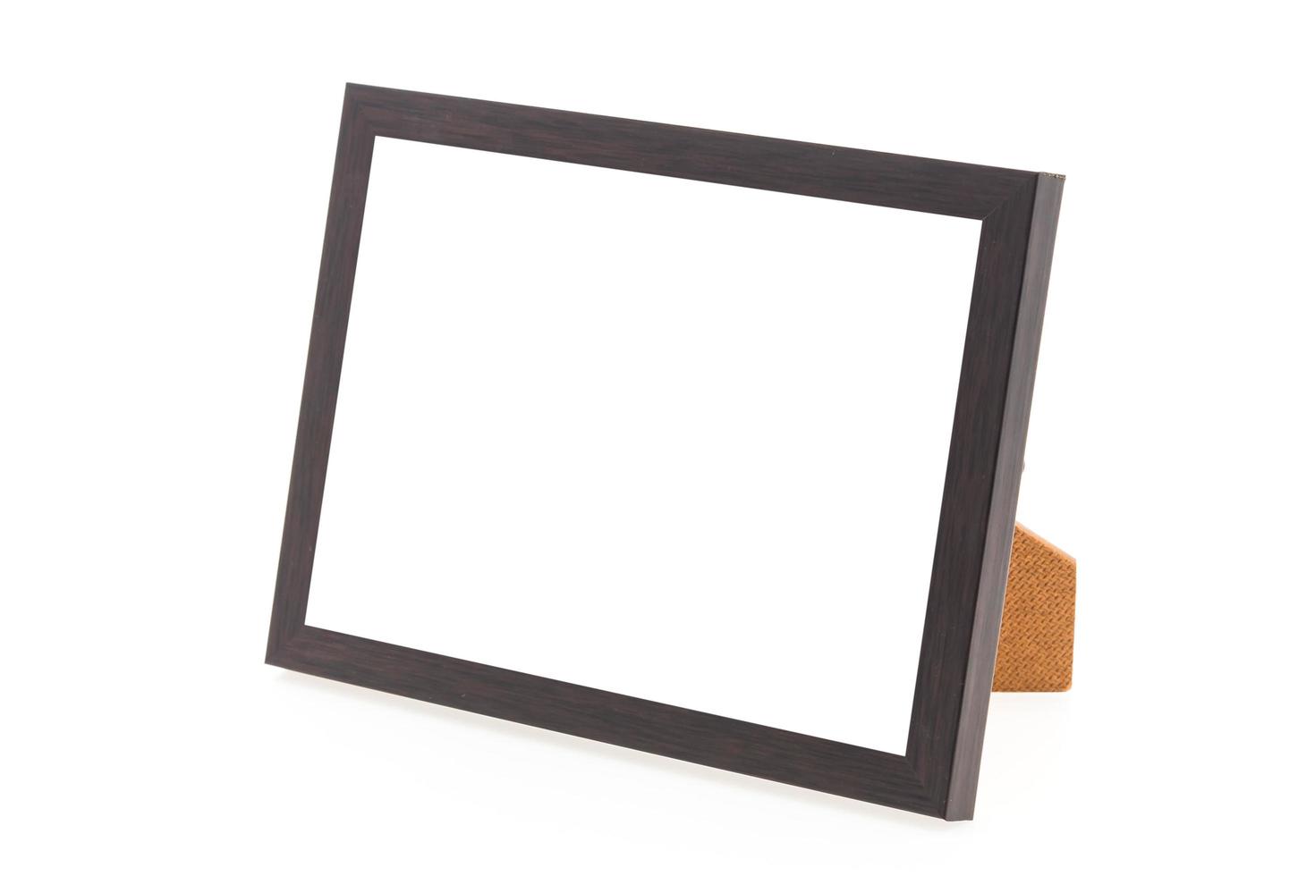 Wood photo frame isolated on white