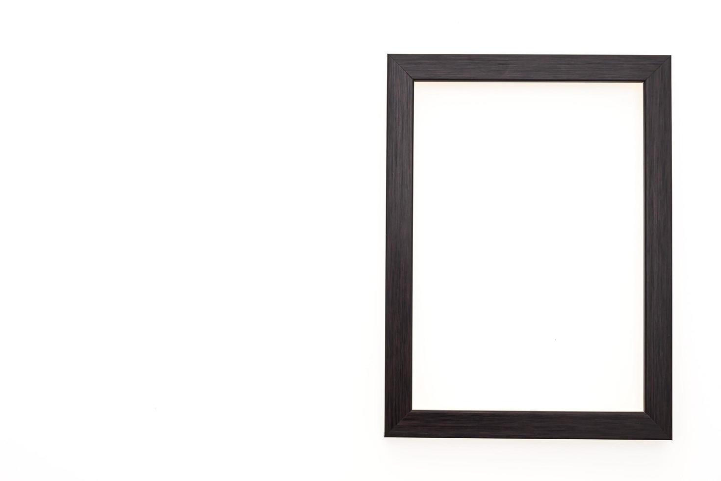 Wood photo frame isolated on white