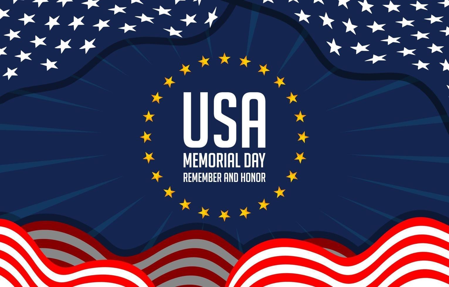 Celebrating Memorial Day of America vector