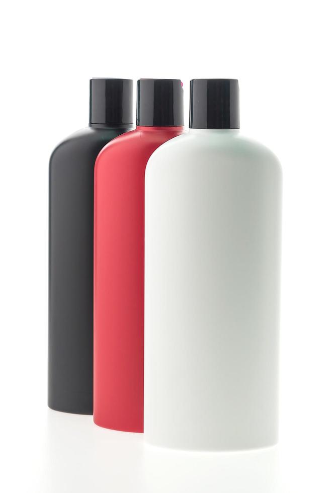 Blank shampoo bottles photo