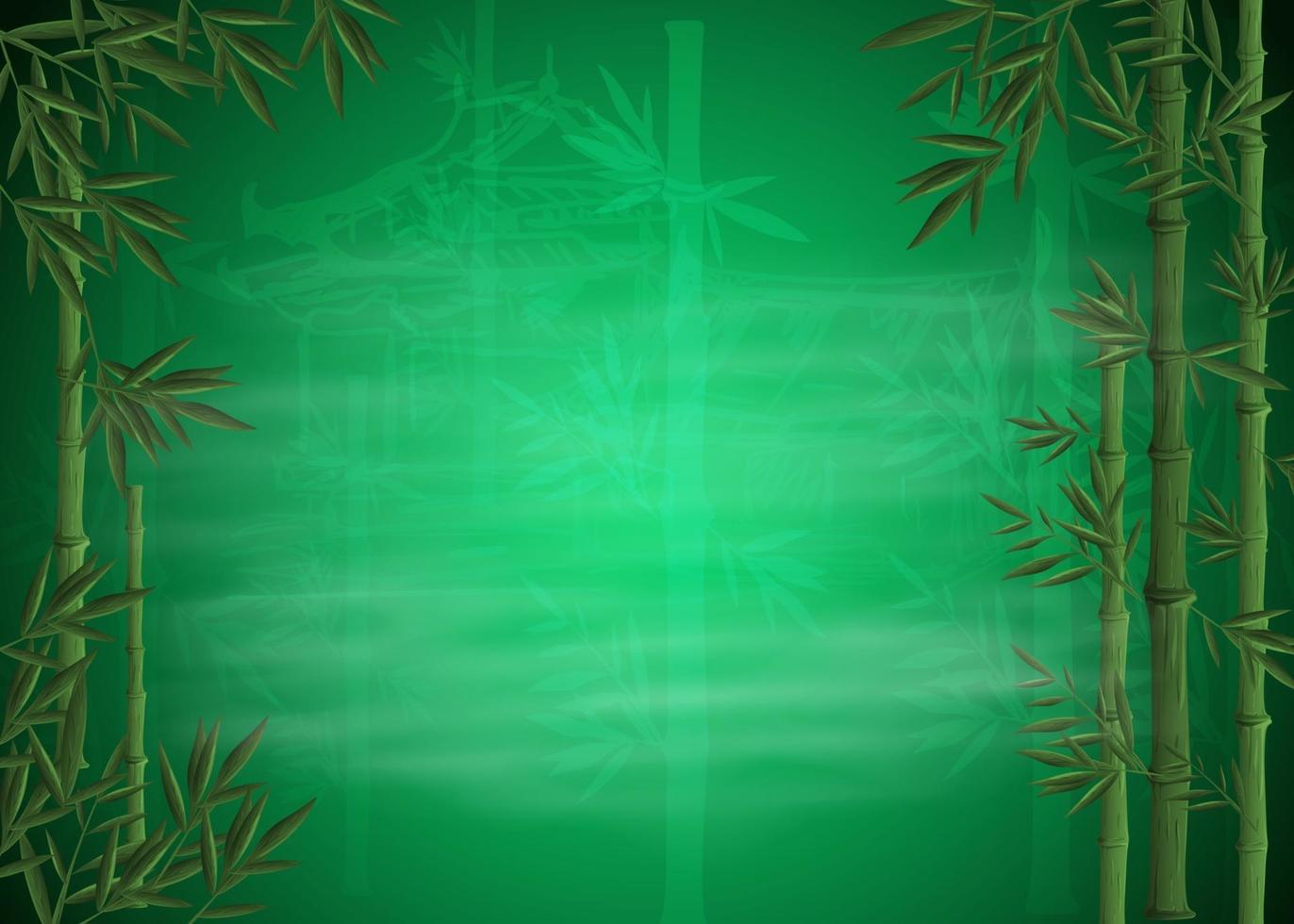 Green bamboo background vector