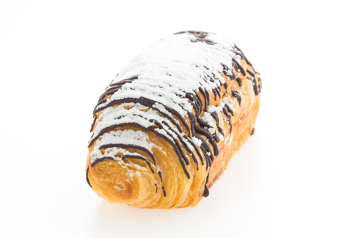 Croissant chocolate isolated photo