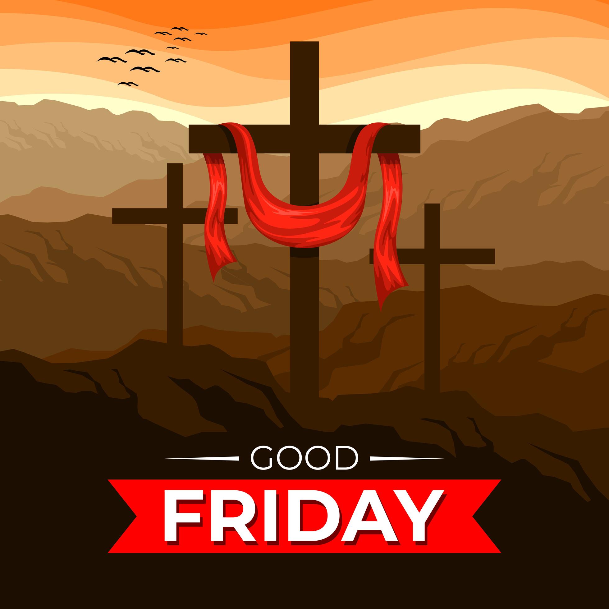 Good Friday Illustration with Crosses 2195755 Vector Art at Vecteezy