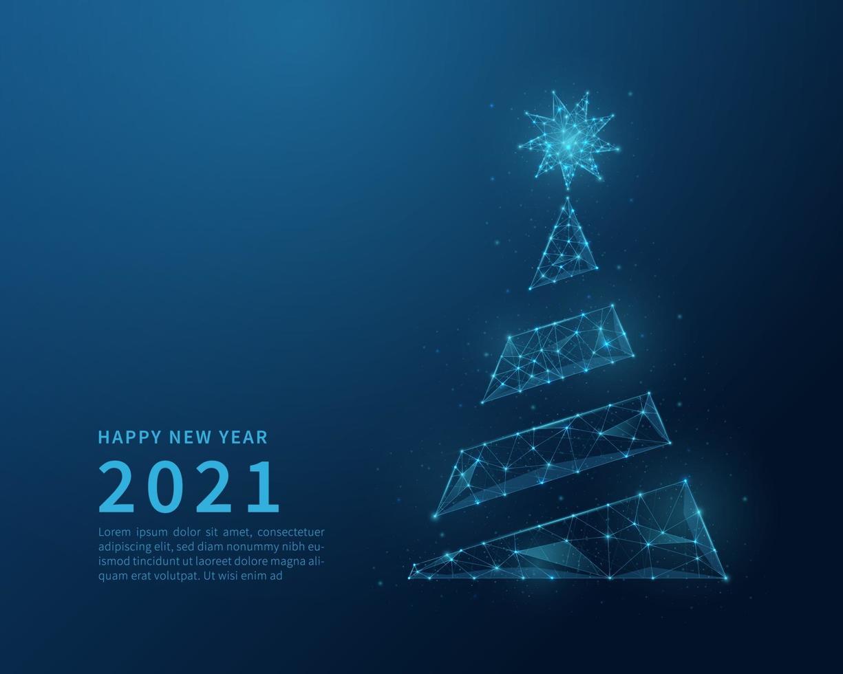 Happy new year. Hat low poly wireframe. Polygonal wireframe illustration with lines and dots. Vector concept illustration.