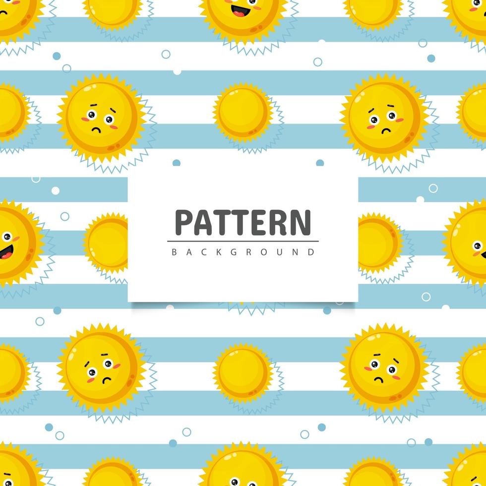 Cute sun seamless pattern design vector