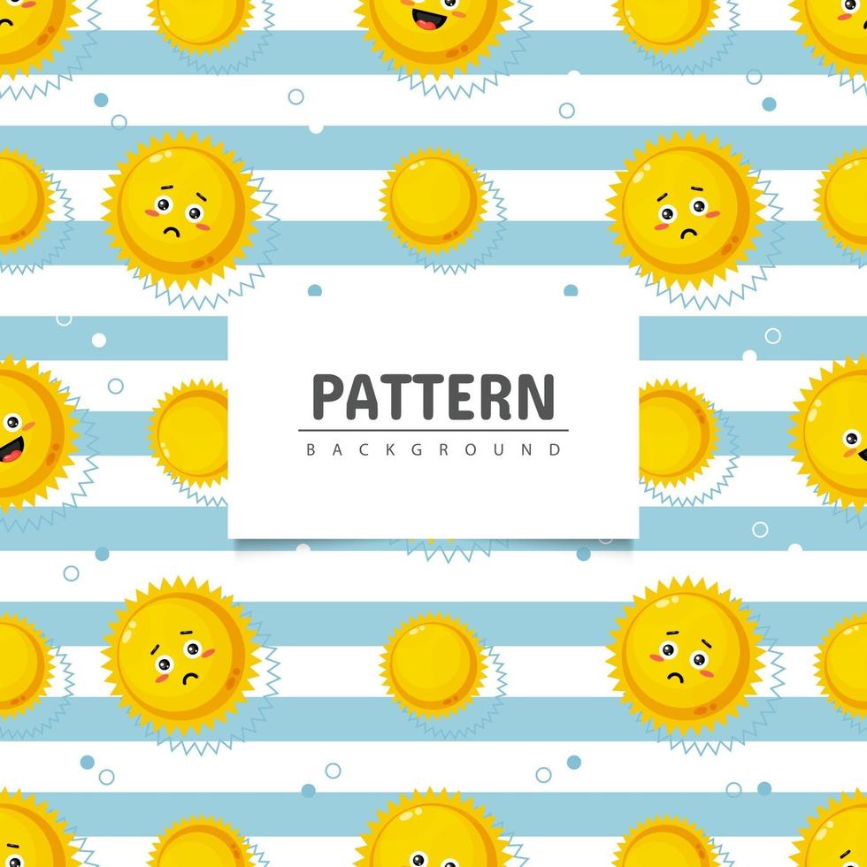 Cute sun seamless pattern design vector