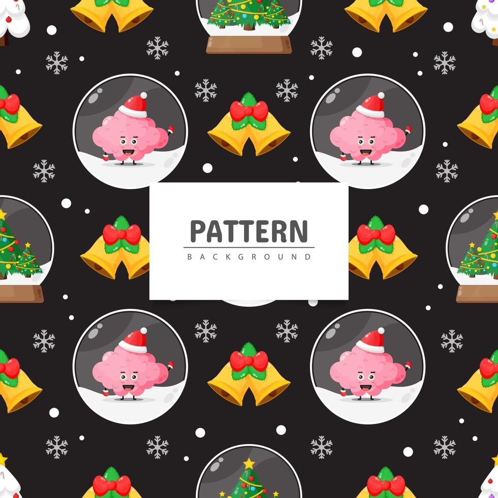 Cute seamless Christmas pattern background vector