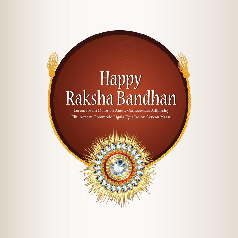Creative element of happy raksha bandhan indian festival celebration on white background vector