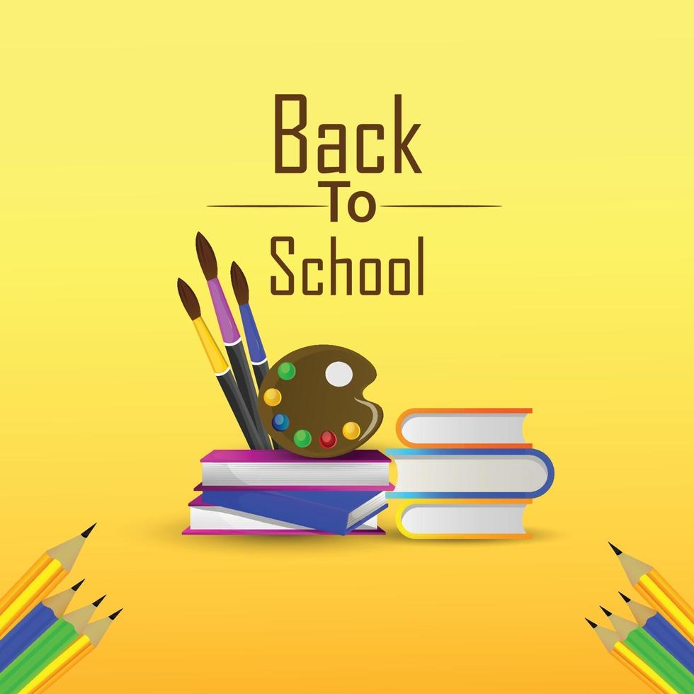 Back to school creative concept design and background vector