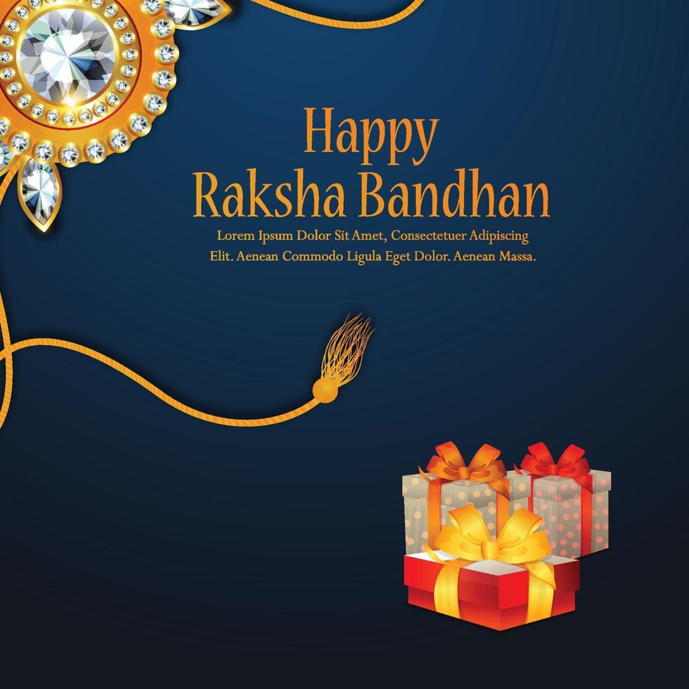 Happy raksha bandhan festival of brother and sister relation vector