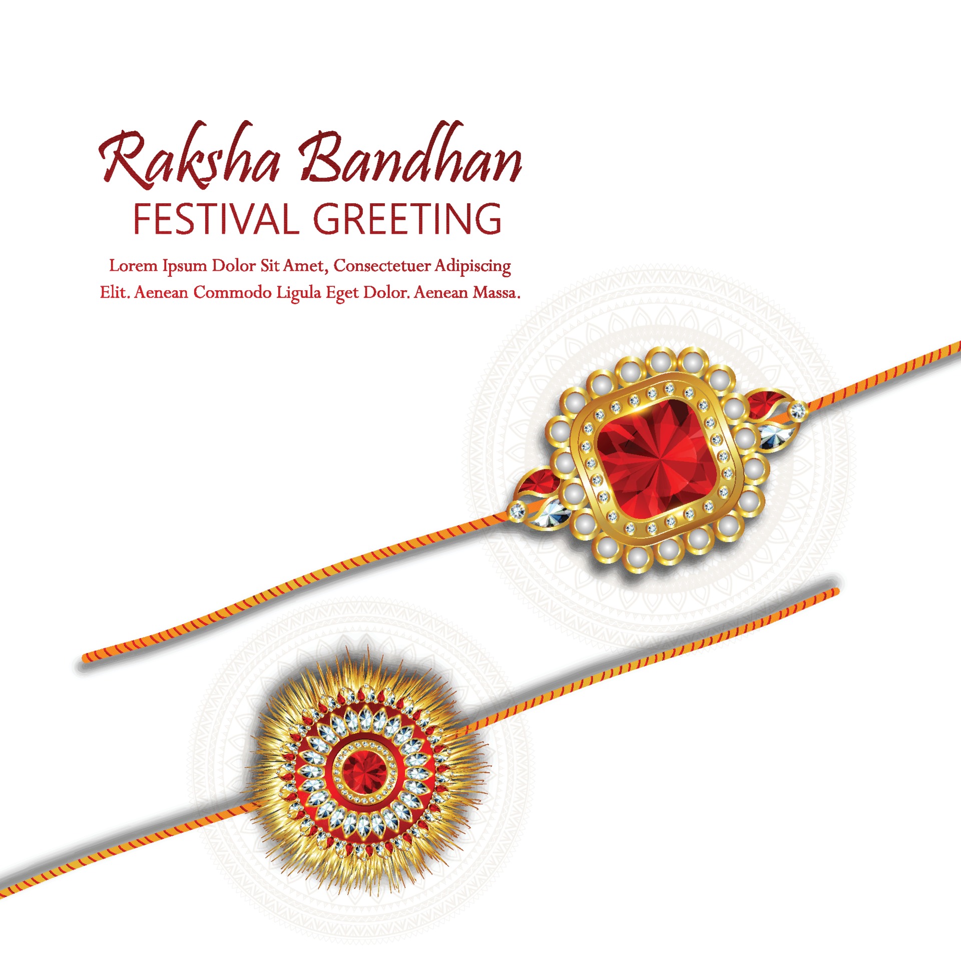 Happy raksha bandhan indian festival background with creative crystal rakhi  and gifts 2196063 Vector Art at Vecteezy